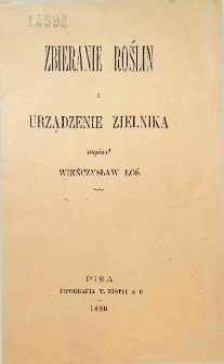 Zbieranie roślin i urządzenie zielnika