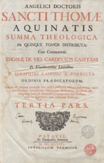 Angelici Doctoris Sancti Thomae Aquinatis Summa Theologica In Quinque Tomos Distributa. Ps. 2. 2