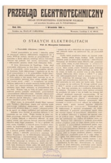 Przegląd Elektrotechniczny. Rok XVI, 1 Września 1934, Zeszyt 17