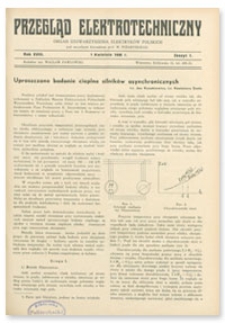 Przegląd Elektrotechniczny. Rok XVIII, 1 Kwietnia 1936, Zeszyt 7