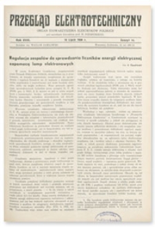 Przegląd Elektrotechniczny. Rok XVIII, 15 Lipca 1936, Zeszyt 14