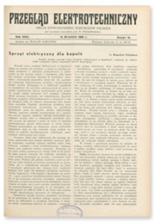 Przegląd Elektrotechniczny. Rok XVIII, 15 Września 1936, Zeszyt 18
