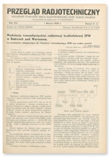 Przegląd Radjotechniczny. Rok XIV, 1 Marca 1936, Zeszyt 5-6