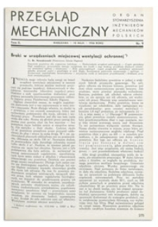 Przegląd Mechaniczny. Organ Stowarzyszenia Inżynierów Mechaników Polskich, T. 2, 10 maja 1936, nr 9