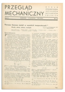 Przegląd Mechaniczny. Organ Stowarzyszenia Inżynierów Mechaników Polskich, T. 2, 10 listopada 1936, nr 21