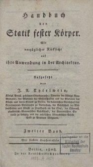 Handbuch der Statik fester Körper : mit vorzüglicher Rücksicht auf ihre Anwendung in der Architektur. Bd. 2