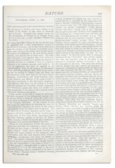 Nature : a Weekly Illustrated Journal of Science. Volume 19, 1879 April 17, [No. 494]