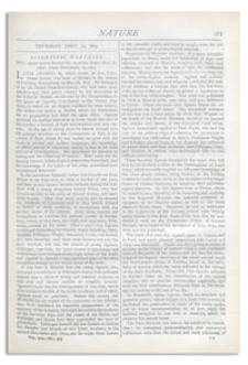 Nature : a Weekly Illustrated Journal of Science. Volume 19, 1879 April 24, [No. 495]