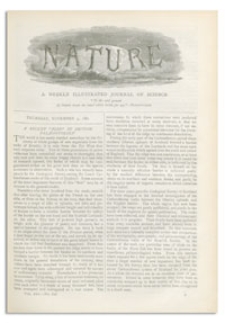 Nature : a Weekly Illustrated Journal of Science. Volume 25, 1881 November 3, [No. 627]