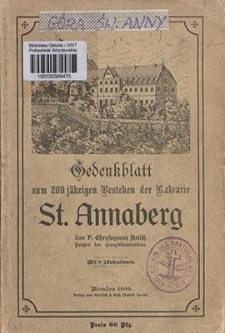 Gedenkblatt zum 200 jährigen Bestehen der Kalvarie St. Annaberg