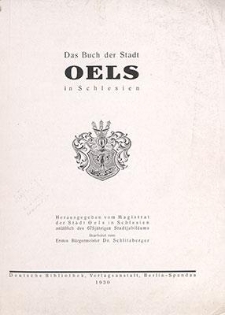 Das Buch der Stadt Oels in Schlesien