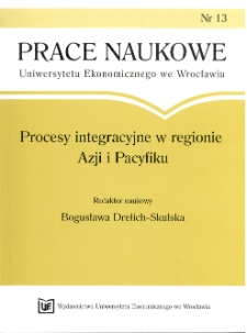 Mechanizm organizacyjny procesów integracyjnych w Azji Południowo-Wschodniej. Prace Naukowe Uniwersytetu Ekonomicznego we Wrocławiu, 2008, Nr 13, s. 21-30