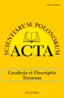Acta Scientiarum Polonorum. Geodesia et Descriptio Terrarum 3, 2011