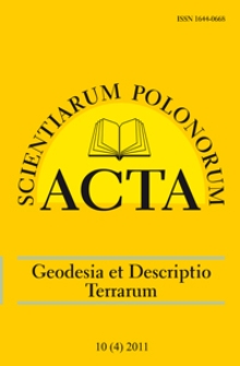 Acta Scientiarum Polonorum. Geodesia et Descriptio Terrarum 4, 2011