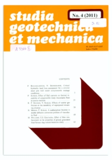 Contents [Studia Geotechnica et Mechanica, Vol. 33, 2011, nr 4]