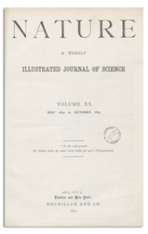 Nature : a Weekly Illustrated Journal of Science. Volume 20, 1879 May 8, [No. 497]