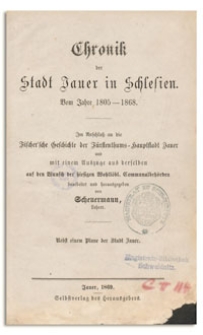 Chronik der Stadt Jauer in Schlesien : Vom Jahre 1805-1868
