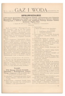 Gaz i Woda. R. XV, październik 1935, Nr 10