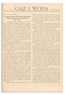 Gaz i Woda. R. XV, listopad 1935, Nr 11