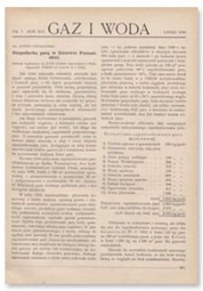 Gaz i Woda. R. XVI, lipiec 1936, Nr 7