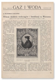Gaz i Woda. R. XVI, listopad 1936, Nr 11