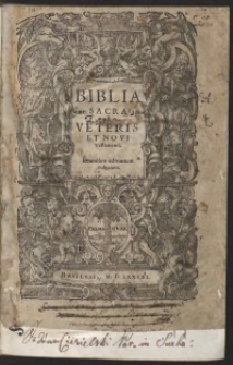 Biblia Sacra Veteris Et Novi Testamenti secundum editionem vulgatam [T. 2]