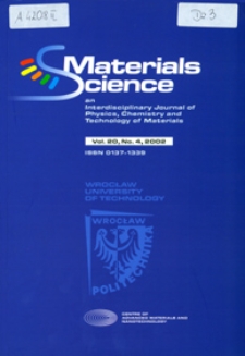 Materials Science : An International Journal of Physics, Chemistry and Technology of Materials, Vol. 20, 2002, nr 4