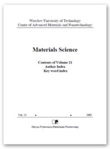 Materials Science : Contents of Volume 21. Author Index. Key Word Index