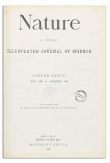 Nature : a Weekly Illustrated Journal of Science. Volume 38, 1888 May 3, [No. 966]
