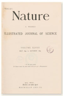 Nature : a Weekly Illustrated Journal of Science. Volume 48, 1893 June 8, [No. 1232]