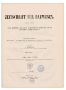 Zeitschrift für Bauwesen, Jr. XXVII, 1877, H. 8-10