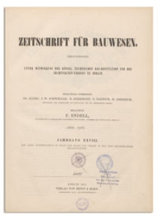 Zeitschrift für Bauwesen, Jr. XXVIII, 1878, H. 11-12