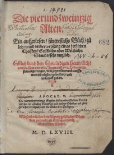 Die vierundzweintzig Alten : Ein au&szlig;erlesen [&hellip;] B&uuml;ch [&hellip;]