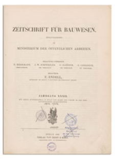 Zeitschrift für Bauwesen, Jr. XXXII, 1882, H. 1-3
