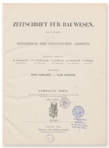 Zeitschrift für Bauwesen, Jr. XXXVI, 1886, H. 10-12