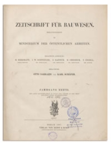 Zeitschrift für Bauwesen, Jr. XXXVII, 1887, H. 7-9