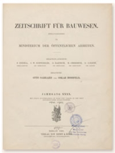 Zeitschrift für Bauwesen, Jr. XXXX, 1890, H. 1-3