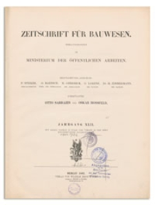 Zeitschrift für Bauwesen, Jr. XLII, 1892, H. 1-3