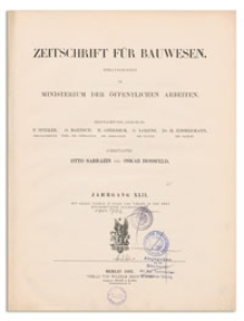 Zeitschrift f&uuml;r Bauwesen, Jr. XLII, 1892, H. 10-12
