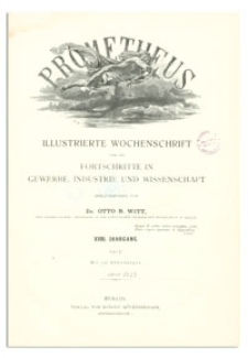Prometheus : Illustrierte Wochenschrift über die Fortschritte in Gewerbe, Industrie und Wissenschaft. 18. Jahrgang, 1906, Nr 886