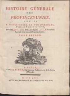 Histoire Générale Des Provinces-Unies [...] T.2