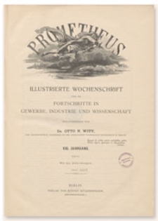 Prometheus : Illustrierte Wochenschrift über die Fortschritte in Gewerbe, Industrie und Wissenschaft. 21. Jahrgang, 1909, Nr 1041
