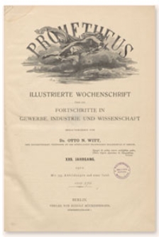 Prometheus : Illustrierte Wochenschrift über die Fortschritte in Gewerbe, Industrie und Wissenschaft. 23. Jahrgang, 1911, Nr 1148