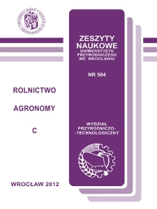 Zeszyty Naukowe Uniwersytetu Przyrodniczego we Wrocławiu. Rolnictwo 100, 2012