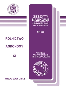 Zeszyty Naukowe Uniwersytetu Przyrodniczego we Wrocławiu. Rolnictwo 101, 2012