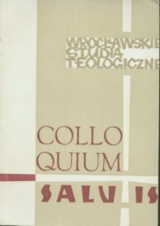 Colloquium Salutis : wrocławskie studia teologiczne. 1 (1969)