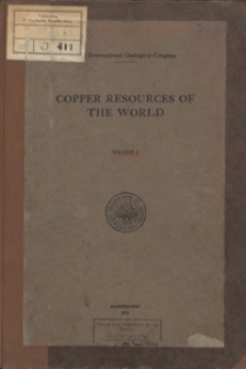 Copper resources of the world : XVI International Geological Congres. Vol. 2