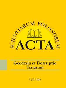 Acta Scientiarum Polonorum. Geodesia et Descriptio Terrarum 3, 2008