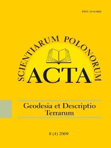 Acta Scientiarum Polonorum. Geodesia et Descriptio Terrarum 4, 2009