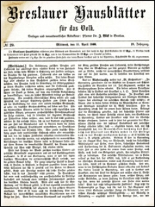 Breslauer Hausblätter für das Volk. Jg. 4, Nr. 29 (1866)